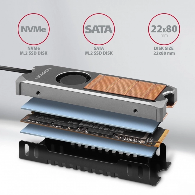 Radiator cu ventilator pentru SSD M.2
