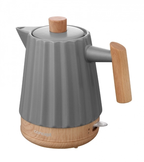 Cana electrică ceramică gri Birdy