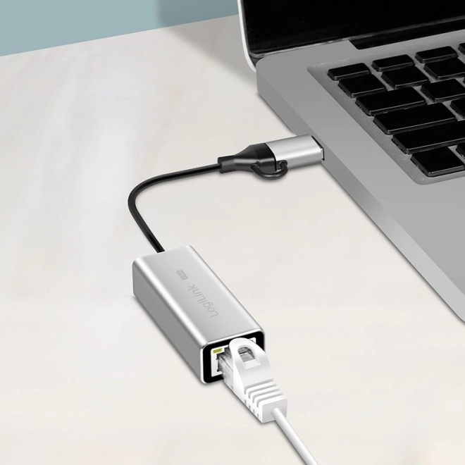 Adaptor USB-A/USB-C la Ethernet 2,5G, gri