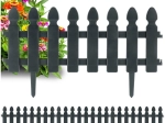 Gard viu/îngrădire de bordură gri 49 × 21 cm, set 4 buc.