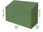 Prelată de protecție pentru bancă de grădină 163 × 66 × 81 cm, PE 90 g/m²