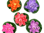 Decorațiune plutitoare Nufăr din plastic UH 18 cm (mix 5 culori)