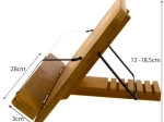 Suport Malatec din bambus pentru carte, tabletă și notebook - 1 bucată