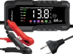 Încărcător microprocesor 12 V 6 A cu funcție de reparație pentru acumulatori AGM, GEL și LiFePO4 cu LCD