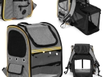 Rucsac pliabil de transport pentru pisici și câini, cu panou frontal transparent