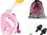 Masca de snorkeling facială completă pliabilă S/M roz