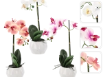 Floare artificială de orhidee, mix 3 culori, 42 cm