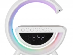 Lampă LED RGB cu încărcare wireless, radio, alarmă și difuzor Bluetooth