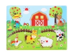Puzzle din lemn cu animale de fermă