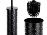 Perie WC din silicon cu suport metalic, negru 38 × 10 cm VILDE