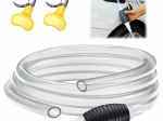 Pompă sifon manuală cu furtun pentru pompare combustibil, ulei și apă
