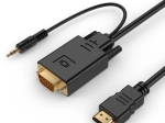 Adaptor HDMI la VGA cu audio 3,5 mm, 3 m, negru