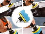 Set bureți de lustruit pentru bormașină și lustruitor, 80 mm, 11 piese cu adaptor