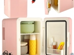 Frigider mini portabil electric 2în1 roz 4L