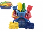 Set de nisip pentru copii cu coș, găletușă și forme