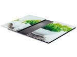 Placă de tăiere din sticlă și capac pentru plită 60 × 52 cm, set de 2 VILDE