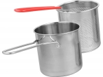 Mini oală cu coș de prăjire din oțel inoxidabil