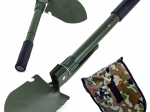 Lopată multifuncțională pliabilă cu târnăcop și fierăstrău în husă