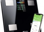 Cântar personal analitic RUHHY cu LCD, analiză BIA și Bluetooth, negru