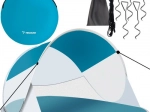 Cort de plajă auto‑desfășurabil POP-UP TRIZAND 190 × 120 × 90 cm cu plasă contra insectelor