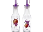 Sticle din sticlă pentru ulei și oțet TORO 180 ml – lavandă, 2 buc