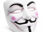 Mască Guy Fawkes ANONYMOUS V de la Vendetta, albă