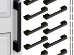 mânere mobilier negre mate 10buc