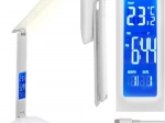 Lampă de masă cu stație meteo - albă