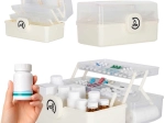 Organizator XL pentru medicamente, cu mai multe niveluri