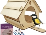 Hrănitoare din lemn pentru păsări MAALEO, de asamblat și pictat
