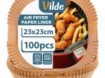 Inserții pătrate din hârtie pentru friteuza cu aer cald 23 × 23 cm, 100 buc VILDE