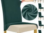 Huse pentru scaune, set 6 bucăți, verde sticlă RUHHY