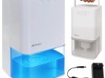 Dezumidificator de aer cu iluminare LED și temporizator RUHHY, alb