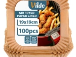 Inserții de hârtie pentru friteuza cu aer cald 19 × 19 cm, 100 buc