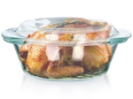 Vasă din sticlă termorezistentă cu capac 1 l + 270 ml