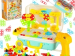 Set educativ de construcție cu șuruburi și bormașină în valiză – 258 piese