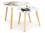 Set de mese de conferință 2 bucăți albe scandinave