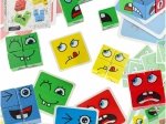 Joc logic Montessori fețe schimbătoare – cuburi emoționale și cărți