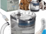 Fântână automată de apă pentru câini și pisici 1,8 l cu filtru și pompă USB