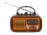 radio retro portabil AM/FM cu încărcare solară și bluetooth