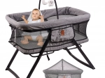 Lulilo Vojago pătuț de călătorie pentru copii și leagăn 2 în 1