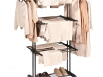 Uscător vertical de rufe din metal pe roți 125 × 170 cm – VILDE