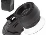 Lupă de bijutier de buzunar 45x cu iluminare LED și UV