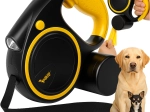 Lesă automată pentru câini cu lanternă LED PURLOV, 5 m