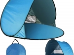 Cort de plajă pop-up autoexpandabil cu protecție UV, albastru