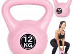 Kettlebell 12 kg roz pentru antrenament acasă MODERNHOME