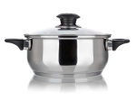 Oală din inox cu capac de sticlă 18 cm, 1,7 l SUPER VALUE