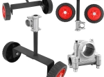 Roți universale de sprijin pentru motocoasă și trimmer 26–28 mm