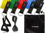 Set de benzi de rezistență cu accesorii TRIZAND, 11 piese