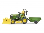 Tractor de grădină JOHN DEERE X949 cu figurină de grădinar BRUDER